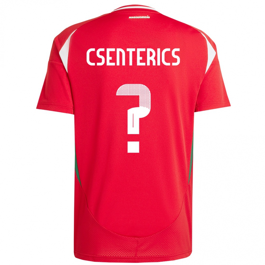 Kids Football Hungary Adrián Csenterics #0 Red Home Jersey 24-26 T-Shirt Nz