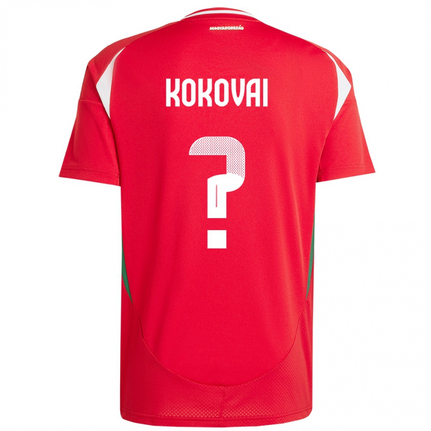 Kids Football Hungary Csongor Kokovai #0 Red Home Jersey 24-26 T-Shirt Nz