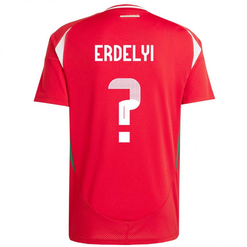 Kids Football Hungary Benedek Erdélyi #0 Red Home Jersey 24-26 T-Shirt Nz