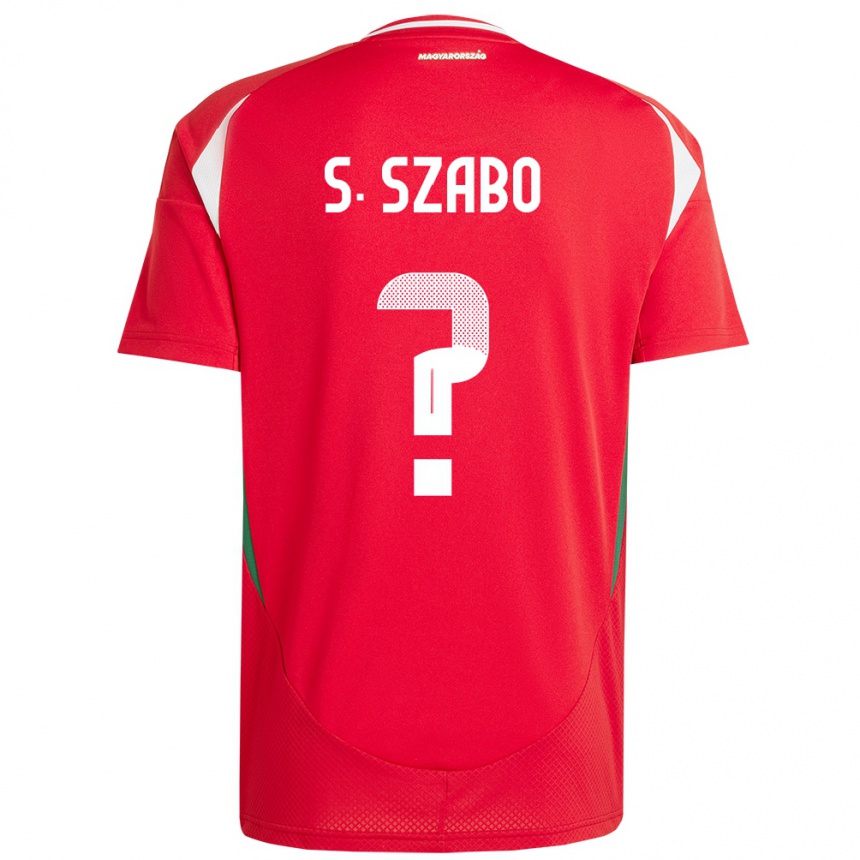 Kids Football Hungary Szilárd Szabó #0 Red Home Jersey 24-26 T-Shirt Nz