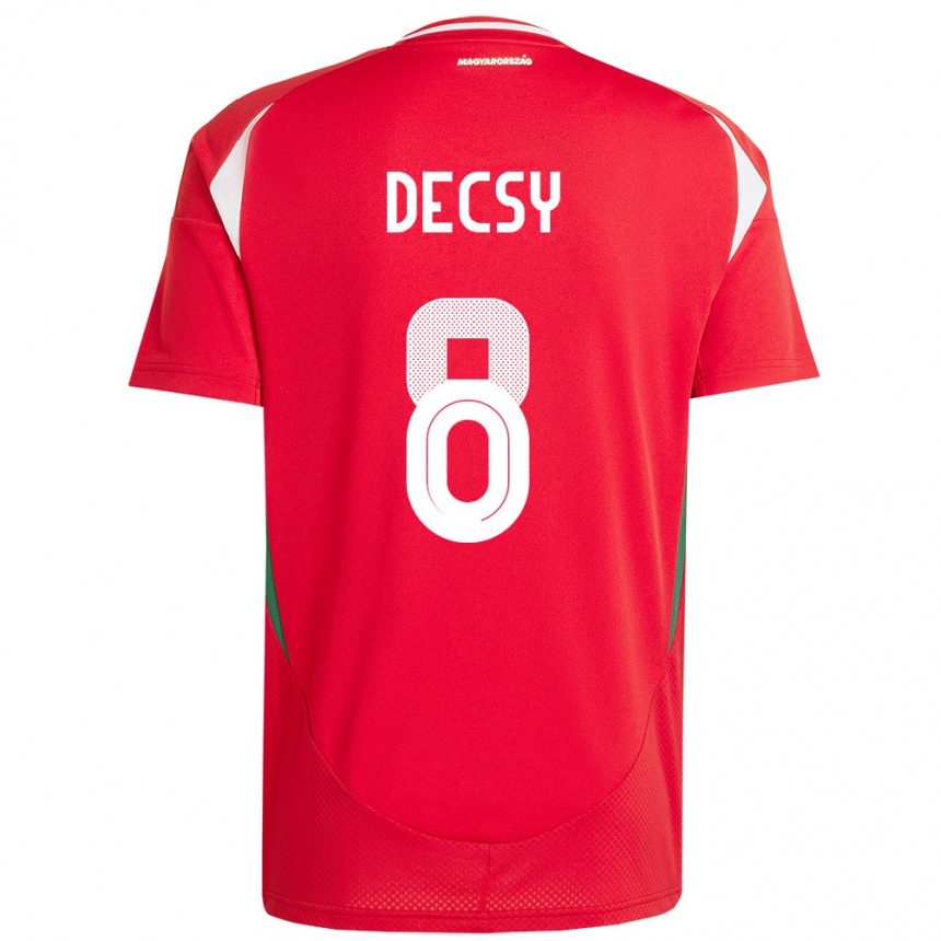 Kids Football Hungary Ádám Décsy #8 Red Home Jersey 24-26 T-Shirt Nz