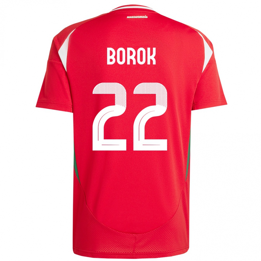 Kids Football Hungary Dorina Borók #22 Red Home Jersey 24-26 T-Shirt Nz