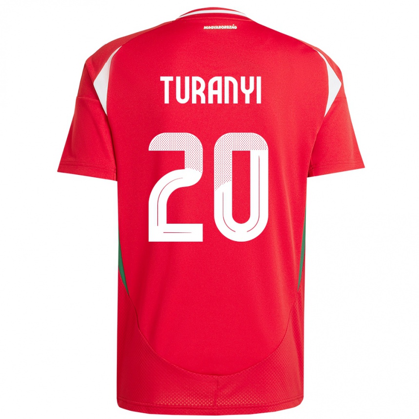 Kids Football Hungary Lilla Turányi #20 Red Home Jersey 24-26 T-Shirt Nz