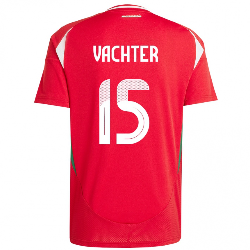 Kids Football Hungary Fanni Vachter #15 Red Home Jersey 24-26 T-Shirt Nz