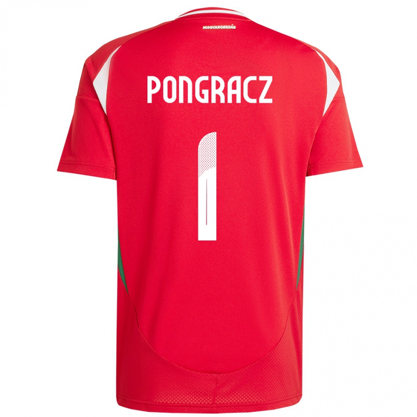 Kids Football Hungary Agness Pongracz #1 Red Home Jersey 24-26 T-Shirt Nz