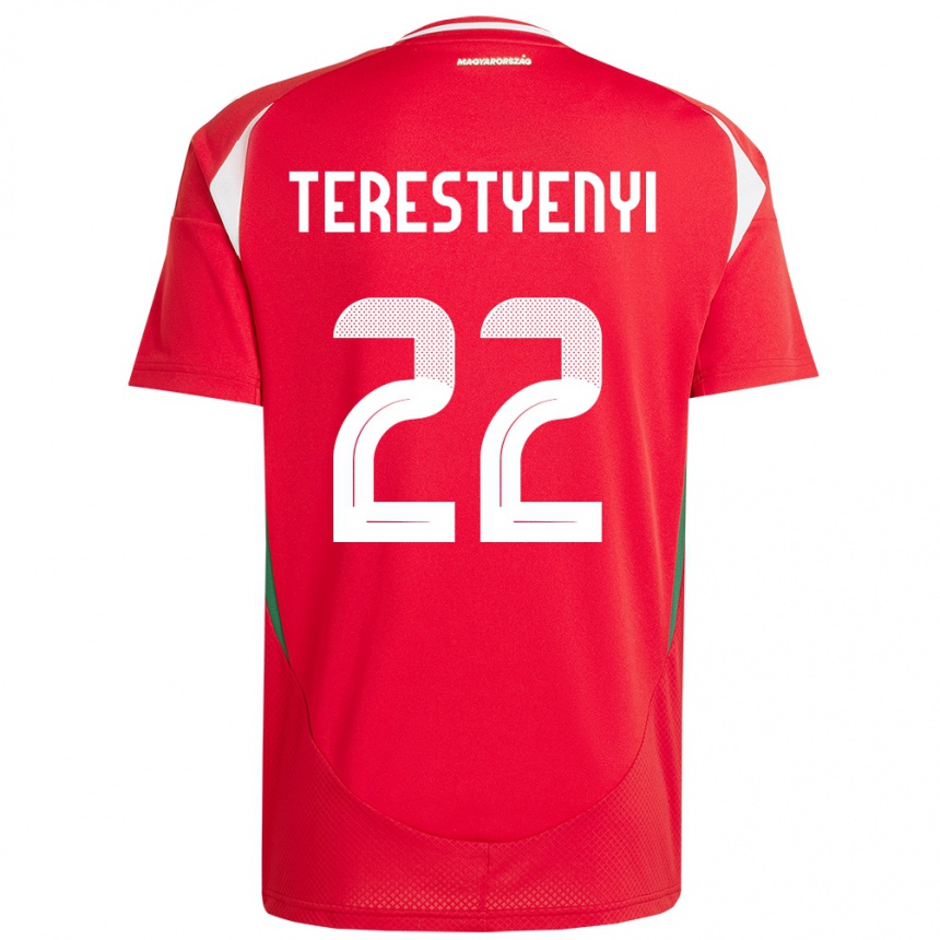 Kids Football Hungary Anna Terestyényi #22 Red Home Jersey 24-26 T-Shirt Nz