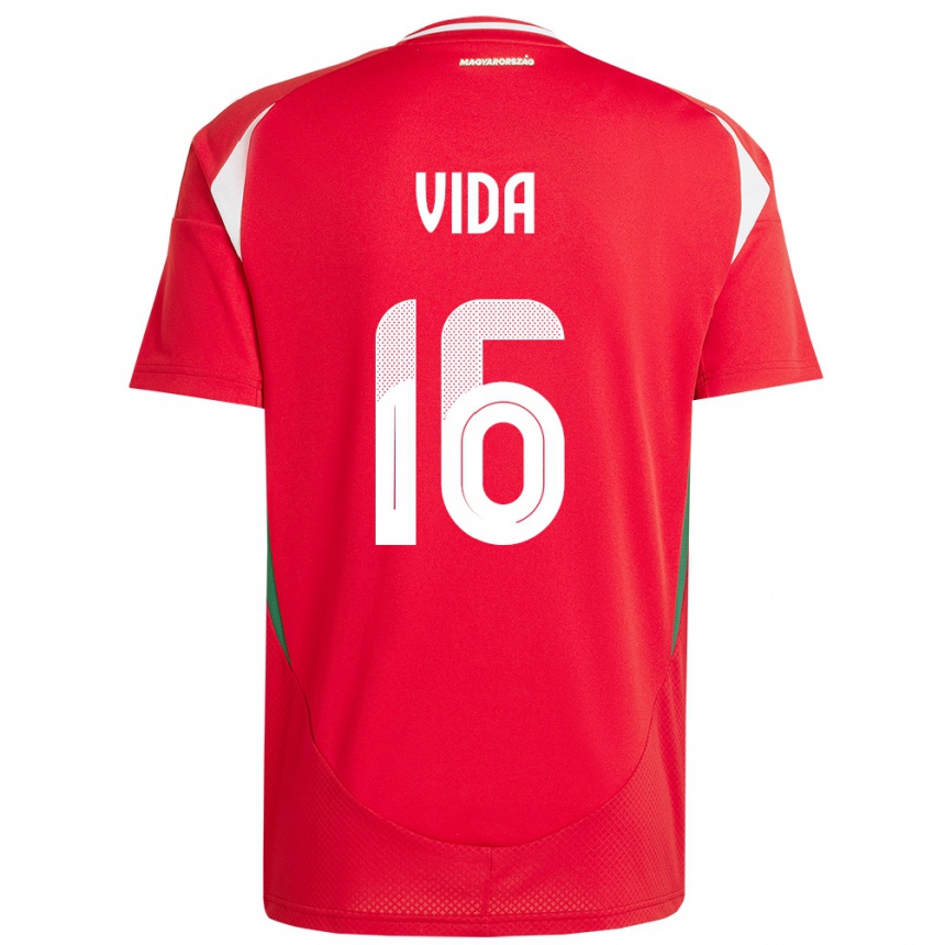 Kids Football Hungary Boglárka Vida #16 Red Home Jersey 24-26 T-Shirt Nz