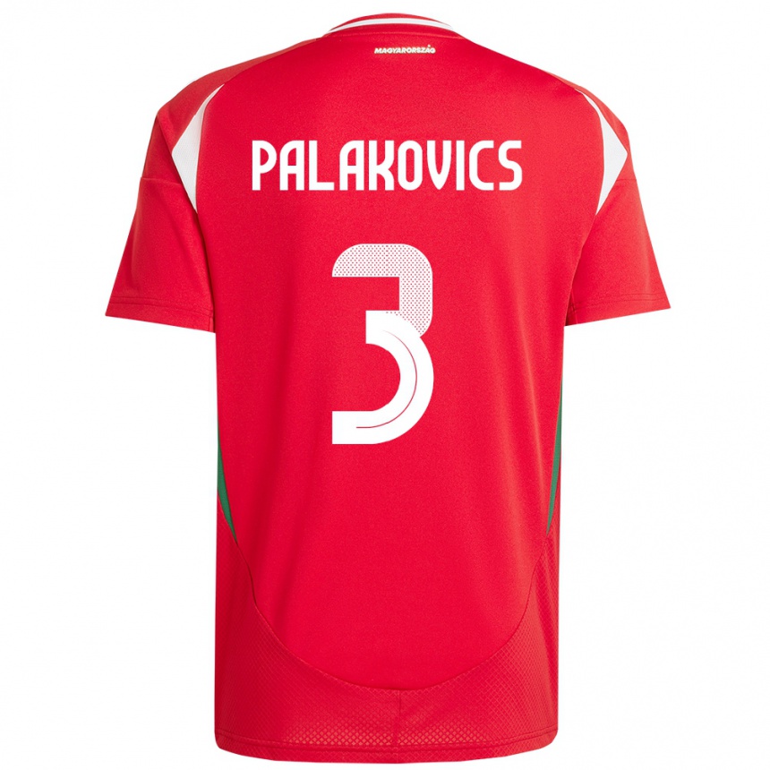 Kids Football Hungary Laura Palakovics #3 Red Home Jersey 24-26 T-Shirt Nz