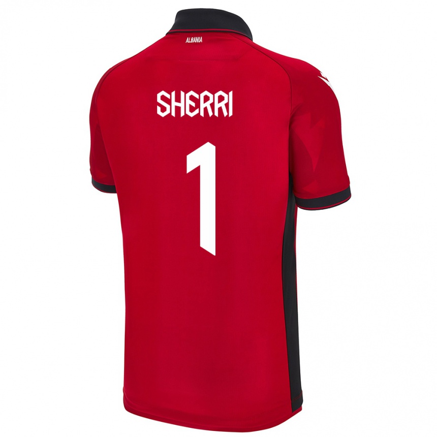 Kids Football Albania Alen Sherri #1 Red Home Jersey 24-26 T-Shirt Nz