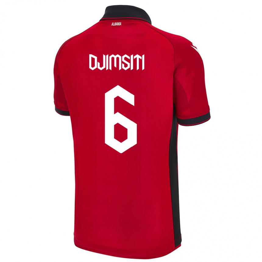 Kids Football Albania Berat Djimsiti #6 Red Home Jersey 24-26 T-Shirt Nz