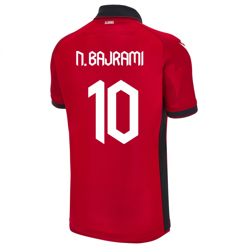 Kids Football Albania Nedim Bajrami #10 Red Home Jersey 24-26 T-Shirt Nz