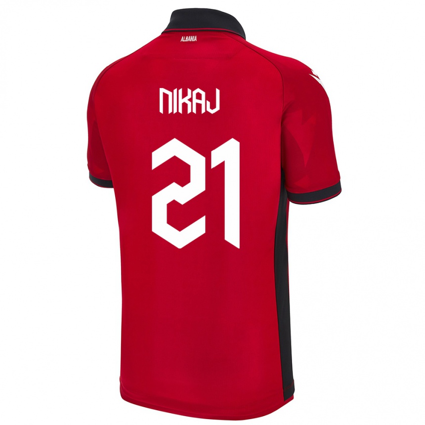 Kids Football Albania Ardit Nikaj #21 Red Home Jersey 24-26 T-Shirt Nz