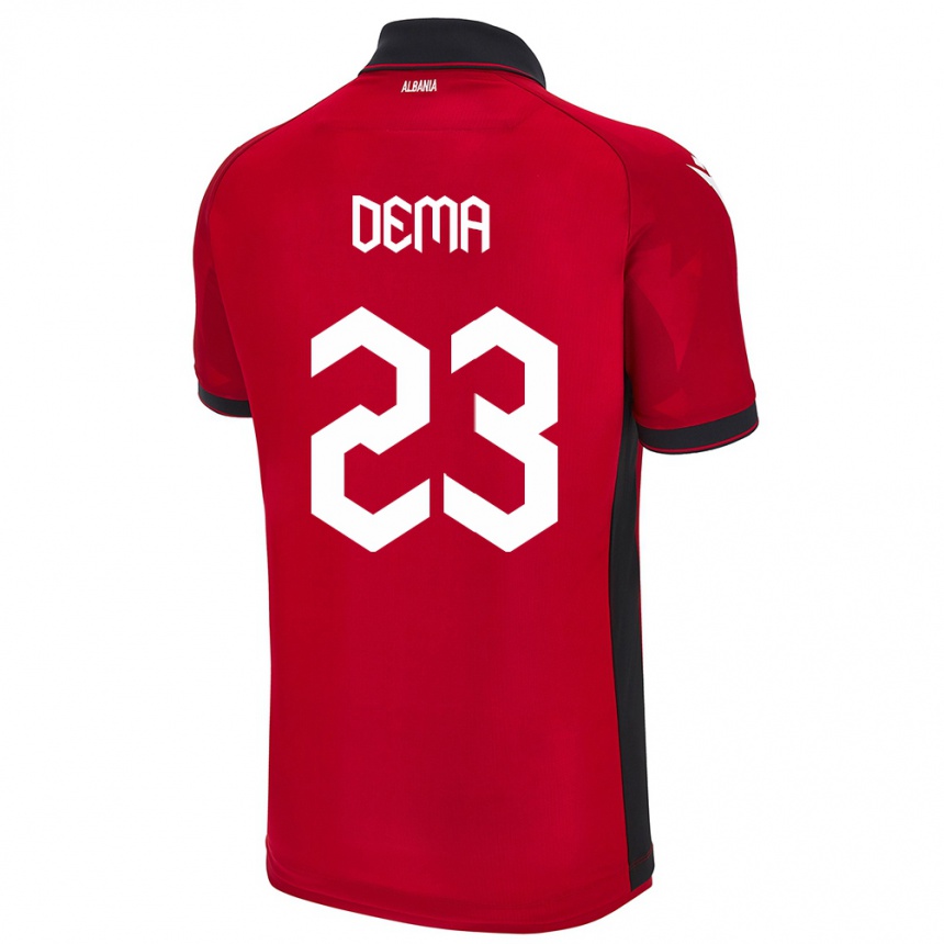 Kids Football Albania Endri Dema #23 Red Home Jersey 24-26 T-Shirt Nz