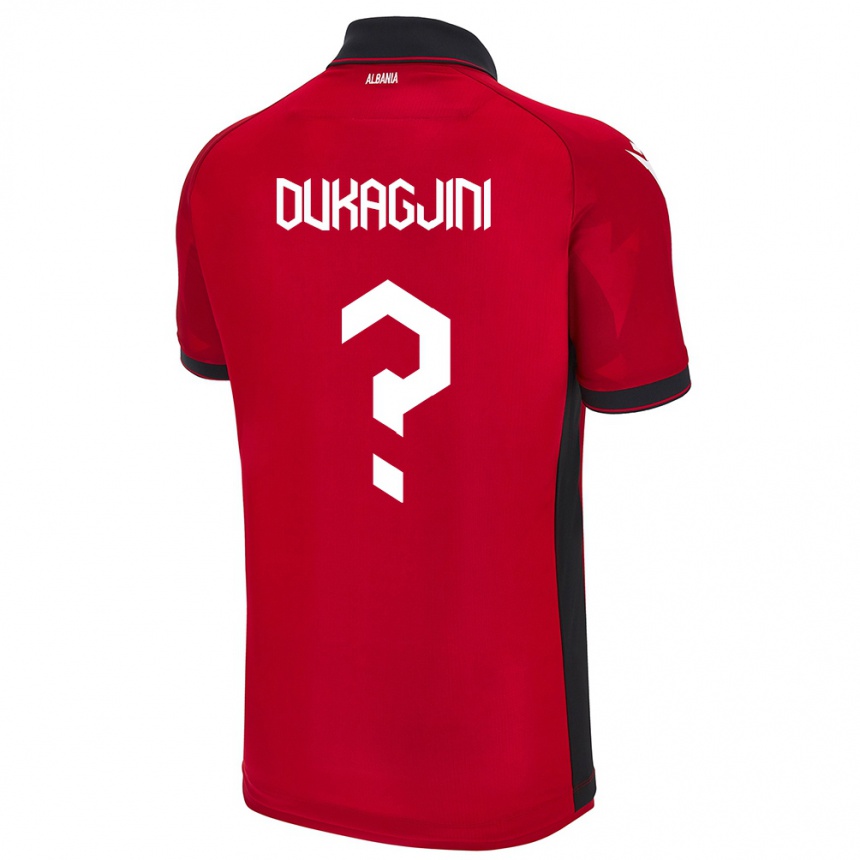 Kids Football Albania Rinor Dukagjini #0 Red Home Jersey 24-26 T-Shirt Nz