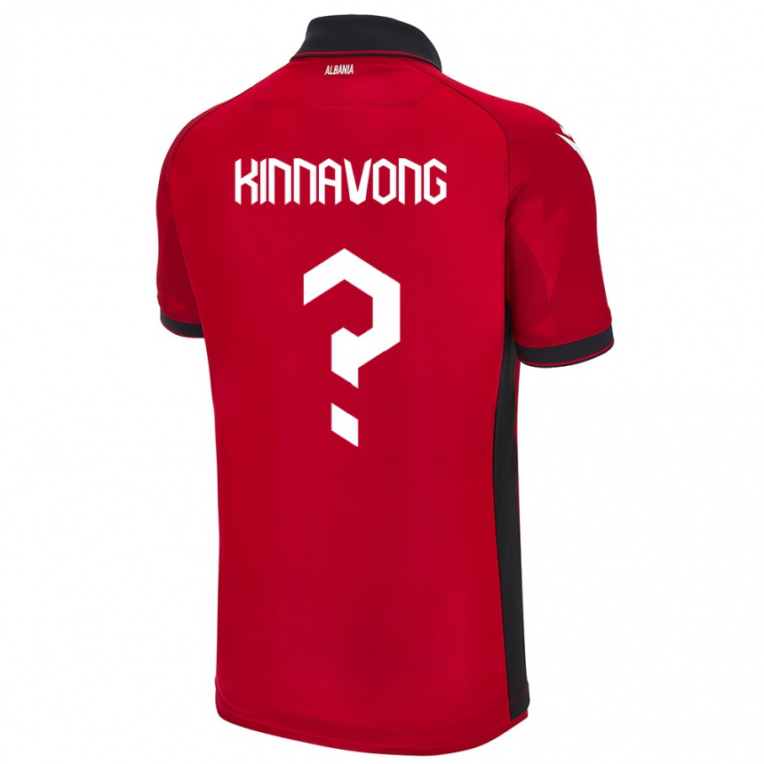 Kids Football Albania Jordan Kinnavong #0 Red Home Jersey 24-26 T-Shirt Nz