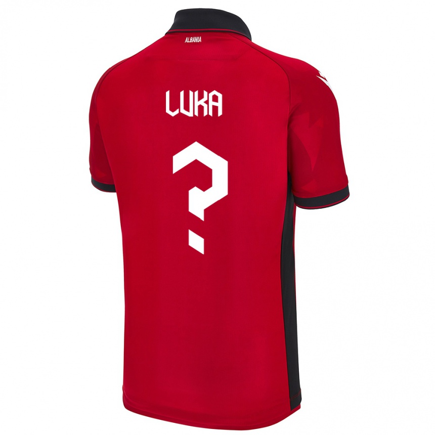 Kids Football Albania Majkol Luka #0 Red Home Jersey 24-26 T-Shirt Nz