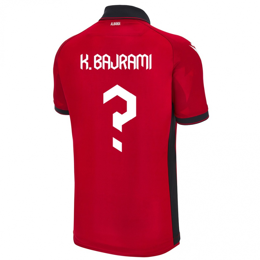 Kids Football Albania Klevi Bajrami #0 Red Home Jersey 24-26 T-Shirt Nz