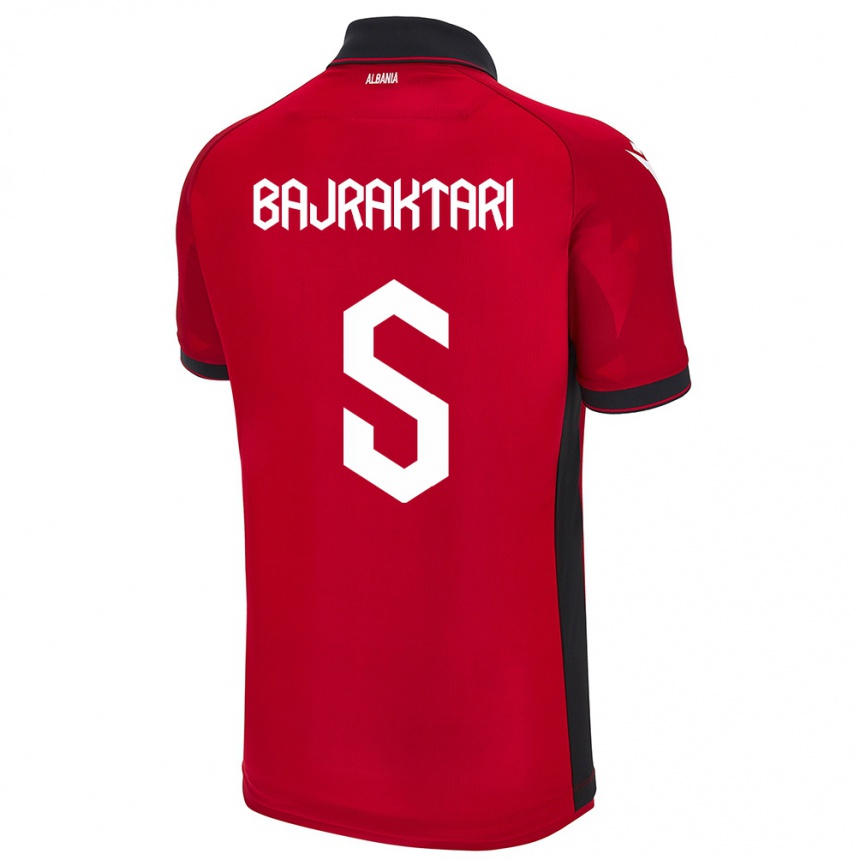 Kids Football Albania Arbiona Bajraktari #5 Red Home Jersey 24-26 T-Shirt Nz