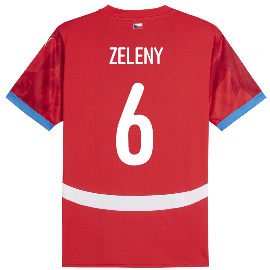 Kids Football Czech Republic Jaroslav Zelený #6 Red Home Jersey 24-26 T-Shirt Nz