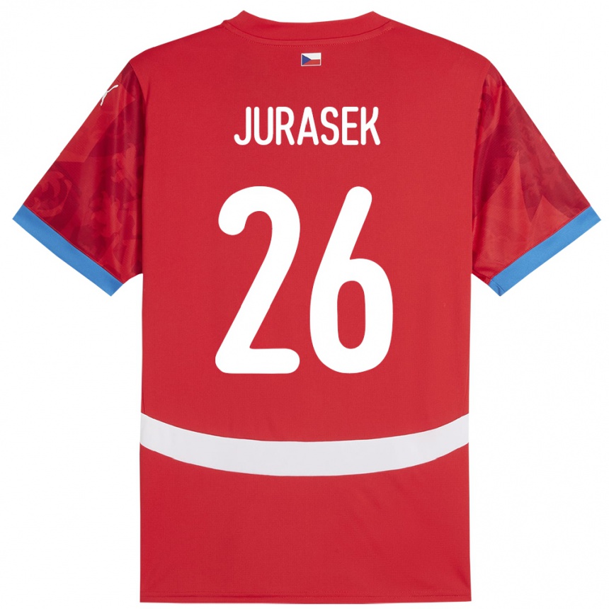 Kids Football Czech Republic Matej Jurasek #26 Red Home Jersey 24-26 T-Shirt Nz