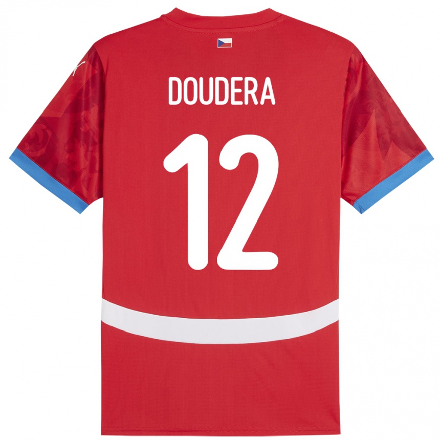 Kids Football Czech Republic David Doudera #12 Red Home Jersey 24-26 T-Shirt Nz