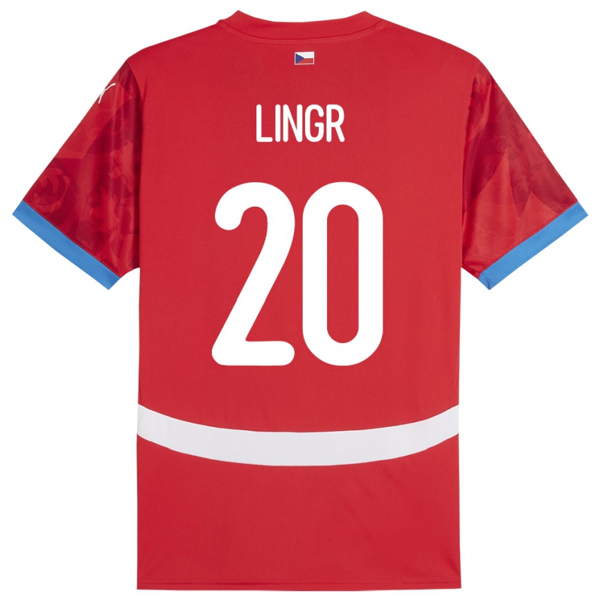 Kids Football Czech Republic Ondrej Lingr #20 Red Home Jersey 24-26 T-Shirt Nz