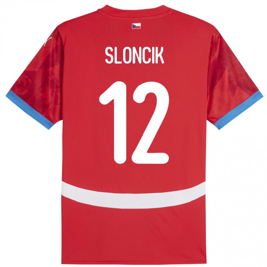 Kids Football Czech Republic Tom Sloncik #12 Red Home Jersey 24-26 T-Shirt Nz