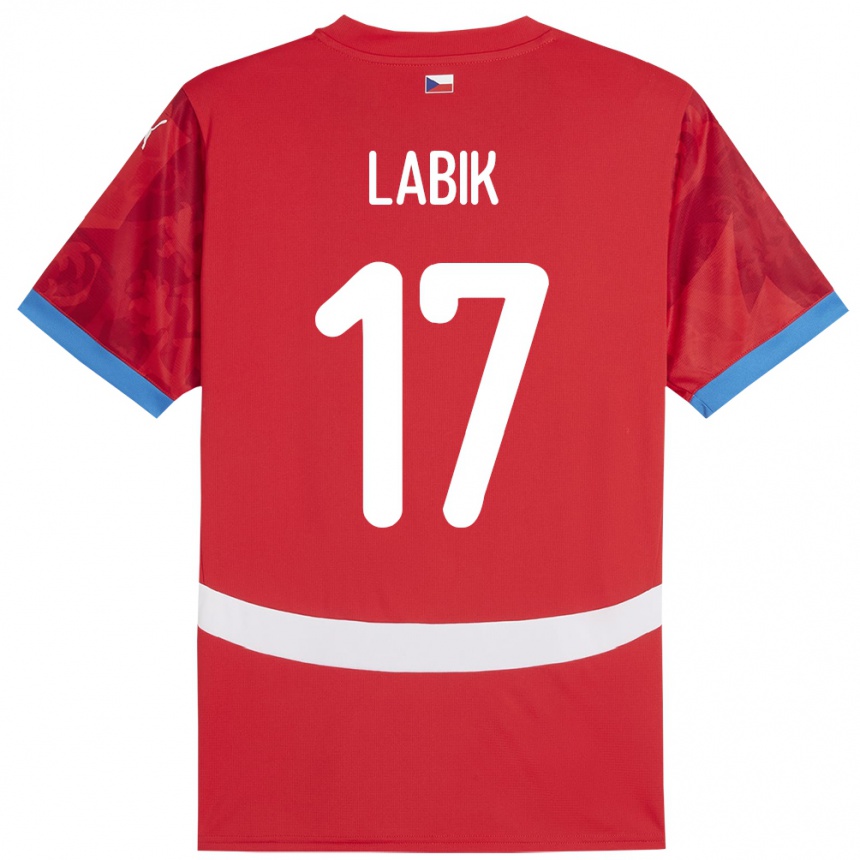 Kids Football Czech Republic Albert Labik #17 Red Home Jersey 24-26 T-Shirt Nz