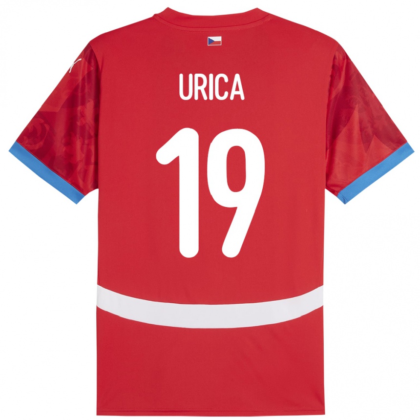 Kids Football Czech Republic Filip Urica #19 Red Home Jersey 24-26 T-Shirt Nz