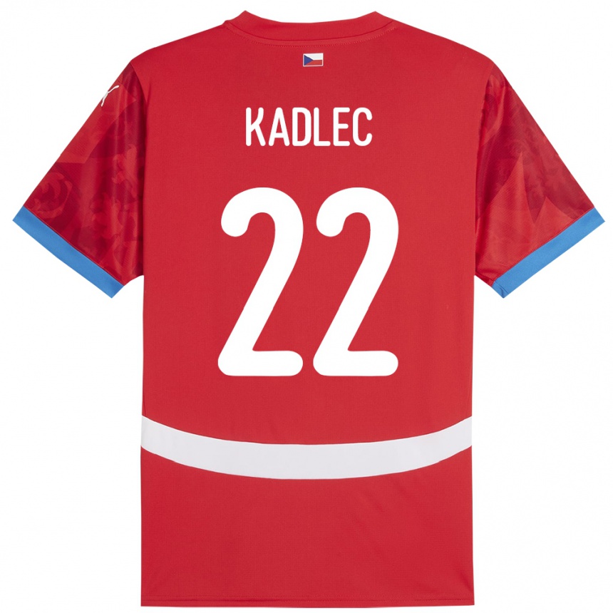 Kids Football Czech Republic Adam Kadlec #22 Red Home Jersey 24-26 T-Shirt Nz