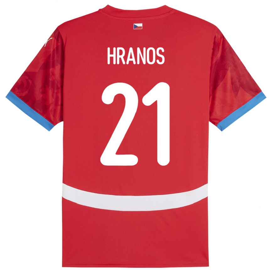 Kids Football Czech Republic Vojtech Hranos #21 Red Home Jersey 24-26 T-Shirt Nz