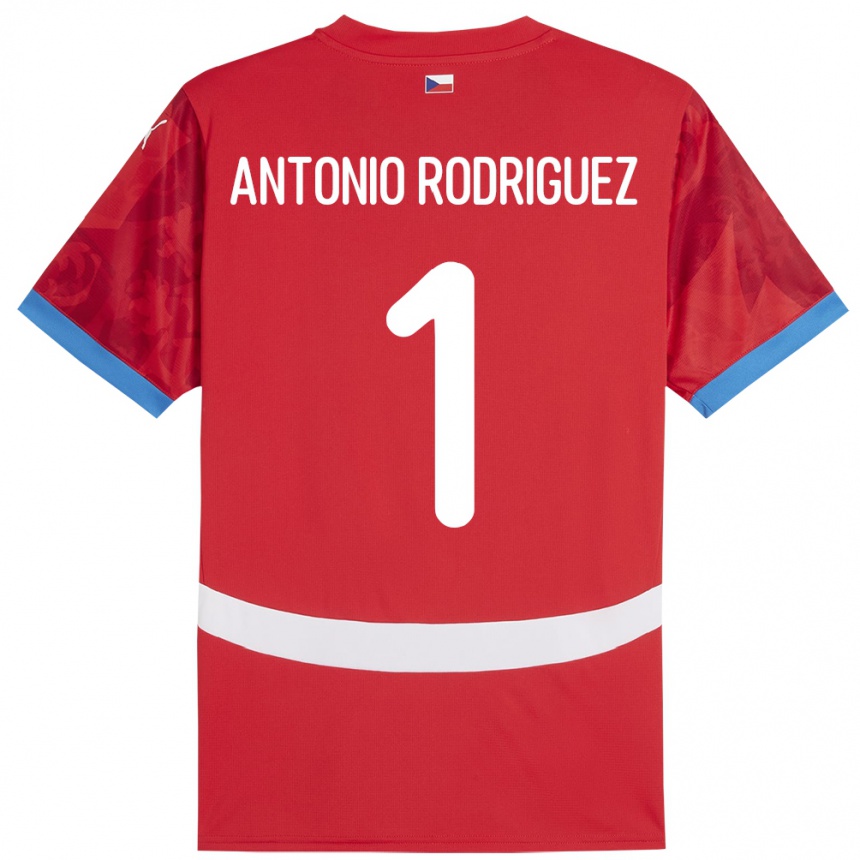 Kids Football Czech Republic Pedro Antonio Rodriguez #1 Red Home Jersey 24-26 T-Shirt Nz