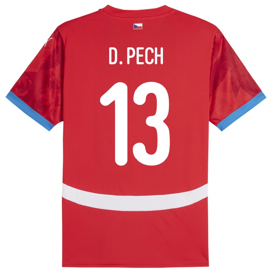 Kids Football Czech Republic Dominik Pech #13 Red Home Jersey 24-26 T-Shirt Nz