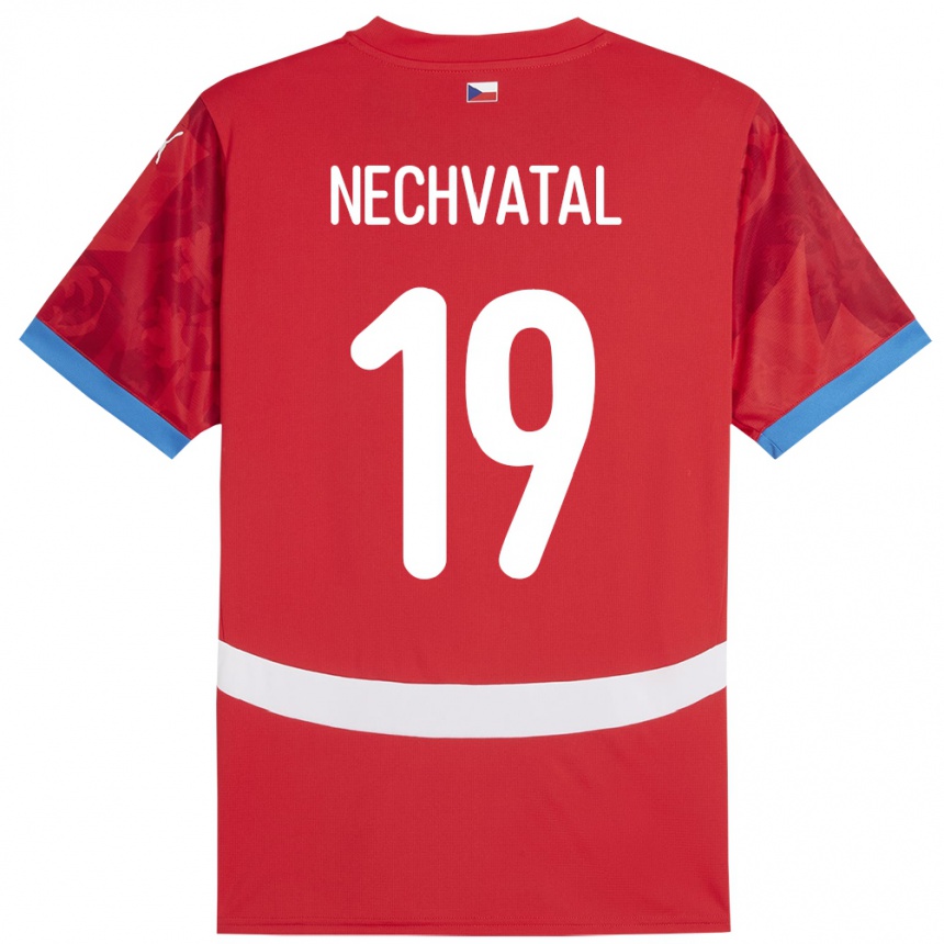 Kids Football Czech Republic Matyas Nechvatal #19 Red Home Jersey 24-26 T-Shirt Nz