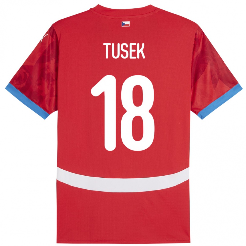 Kids Football Czech Republic Adam Tusek #18 Red Home Jersey 24-26 T-Shirt Nz