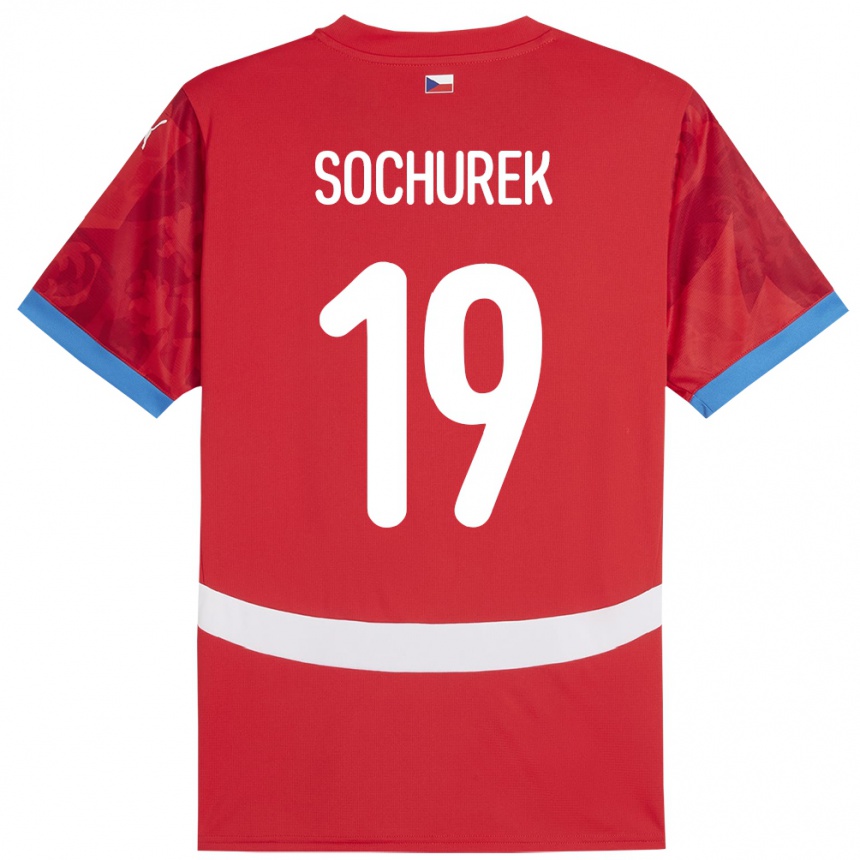 Kids Football Czech Republic Hugo Sochurek #19 Red Home Jersey 24-26 T-Shirt Nz