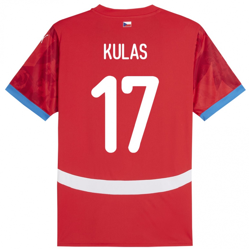 Kids Football Czech Republic Martin Kulas #17 Red Home Jersey 24-26 T-Shirt Nz