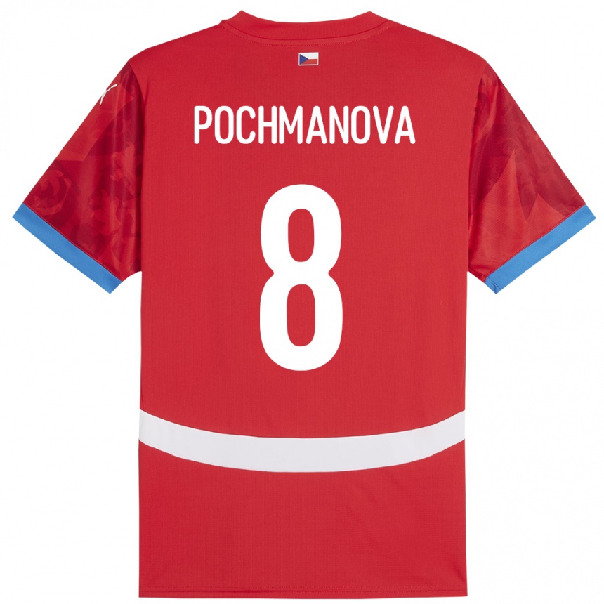 Kids Football Czech Republic Aneta Pochmanová #8 Red Home Jersey 24-26 T-Shirt Nz