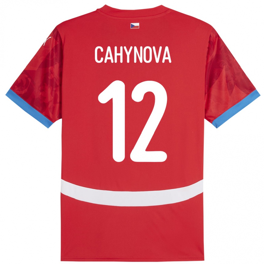 Kids Football Czech Republic Klára Cahynová #12 Red Home Jersey 24-26 T-Shirt Nz