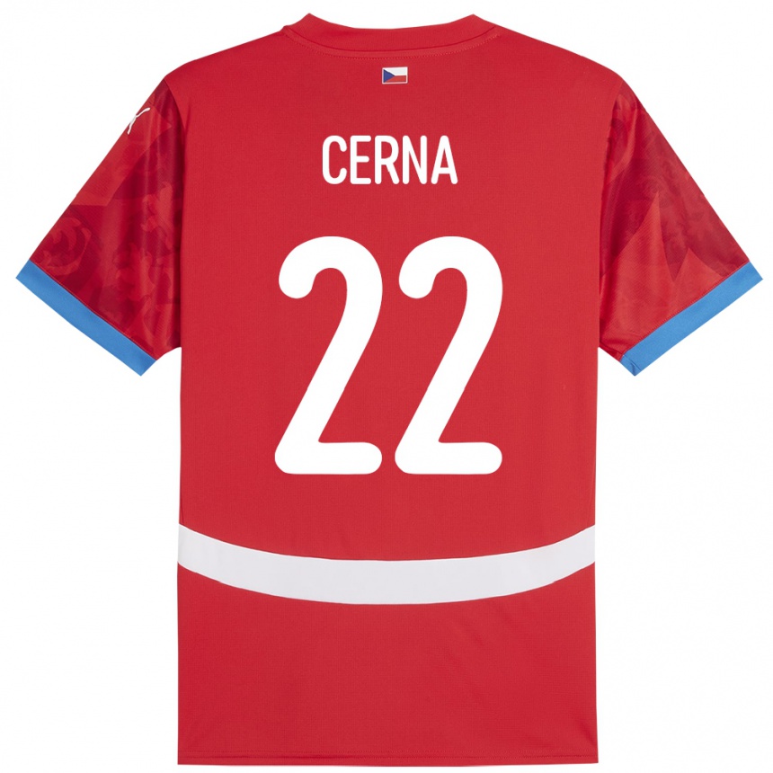 Kids Football Czech Republic Franny Černá #22 Red Home Jersey 24-26 T-Shirt Nz