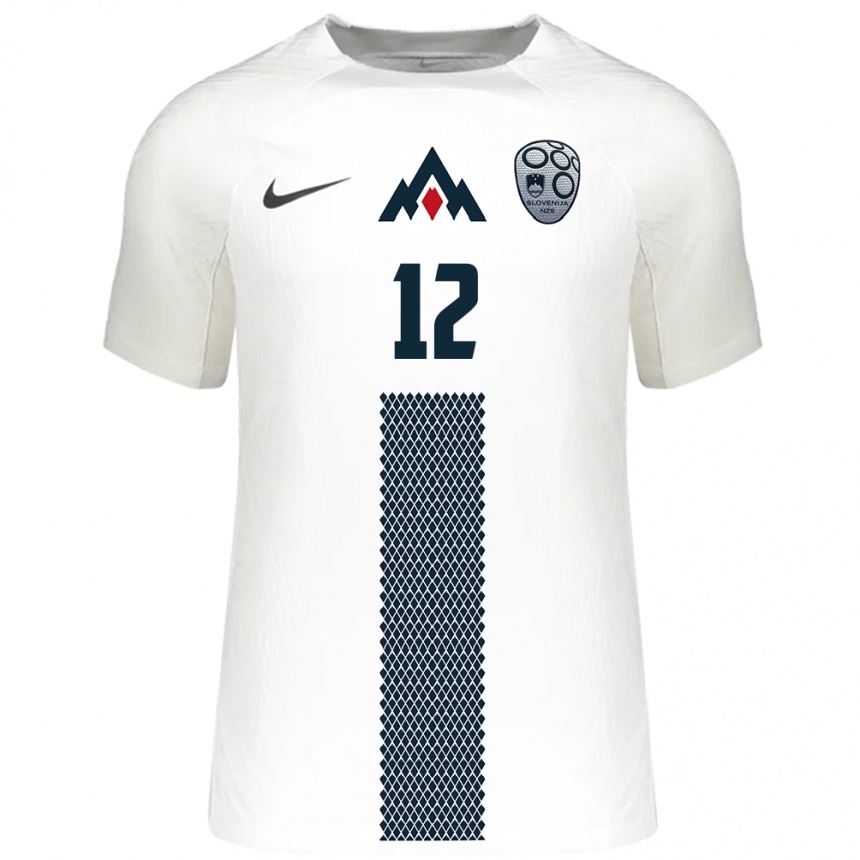 Kids Football Slovenia Zan Luk Leban #12 White Home Jersey 24-26 T-Shirt Nz