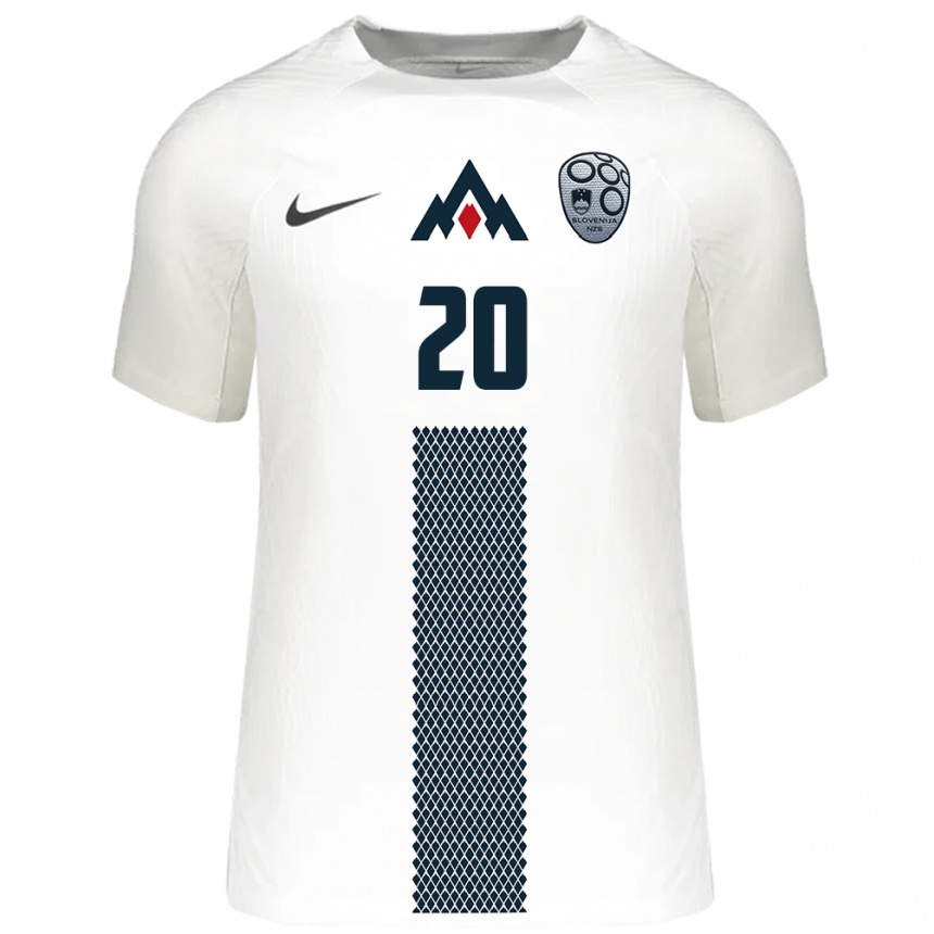 Kids Football Slovenia Jost Pisek #20 White Home Jersey 24-26 T-Shirt Nz