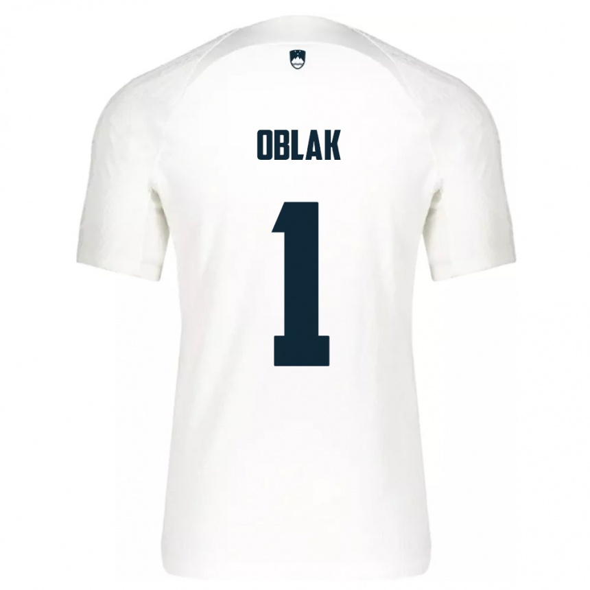 Kids Football Slovenia Jan Oblak #1 White Home Jersey 24-26 T-Shirt Nz