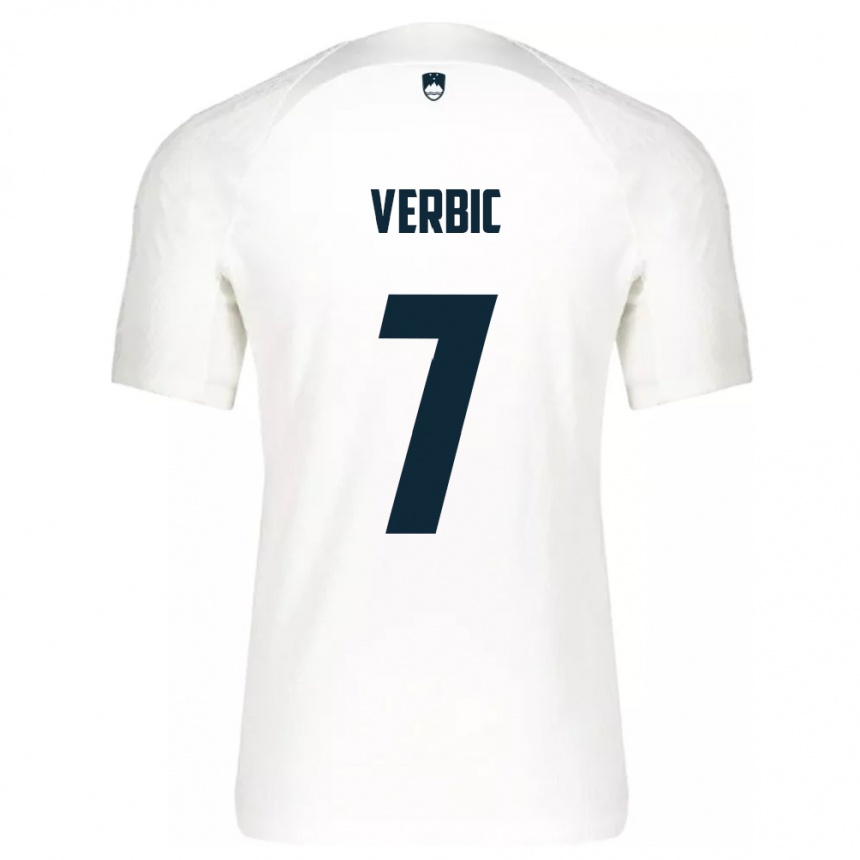 Kids Football Slovenia Benjamin Verbic #7 White Home Jersey 24-26 T-Shirt Nz