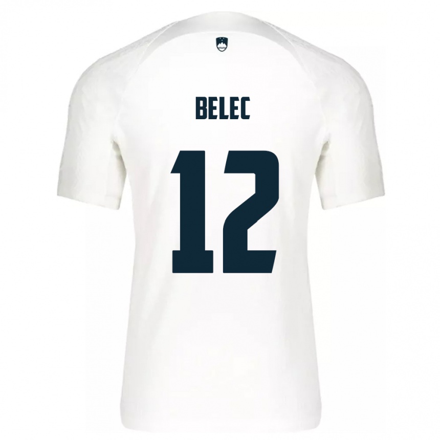 Kids Football Slovenia Vid Belec #12 White Home Jersey 24-26 T-Shirt Nz