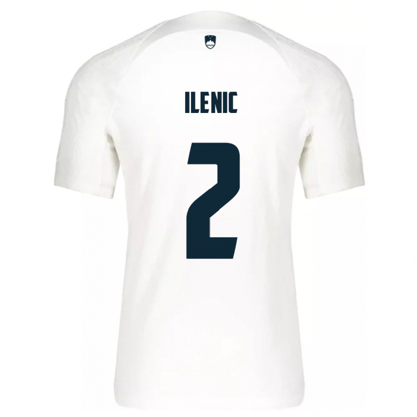 Kids Football Slovenia Mitja Ilenic #2 White Home Jersey 24-26 T-Shirt Nz