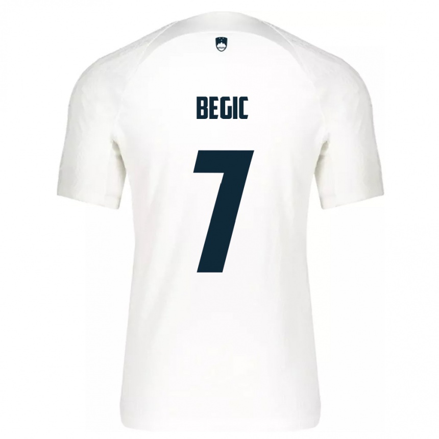 Kids Football Slovenia Tjas Begic #7 White Home Jersey 24-26 T-Shirt Nz