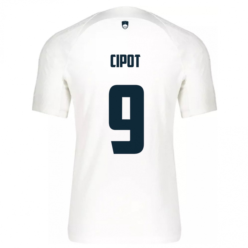 Kids Football Slovenia Tio Cipot #9 White Home Jersey 24-26 T-Shirt Nz