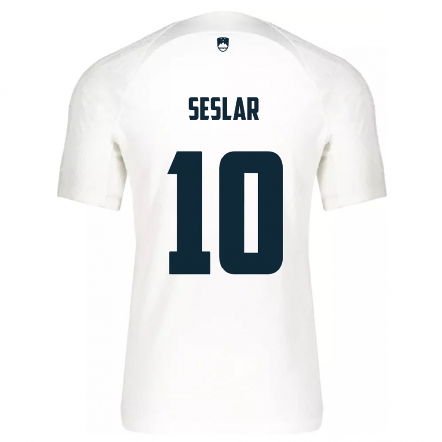 Kids Football Slovenia Svit Seslar #10 White Home Jersey 24-26 T-Shirt Nz