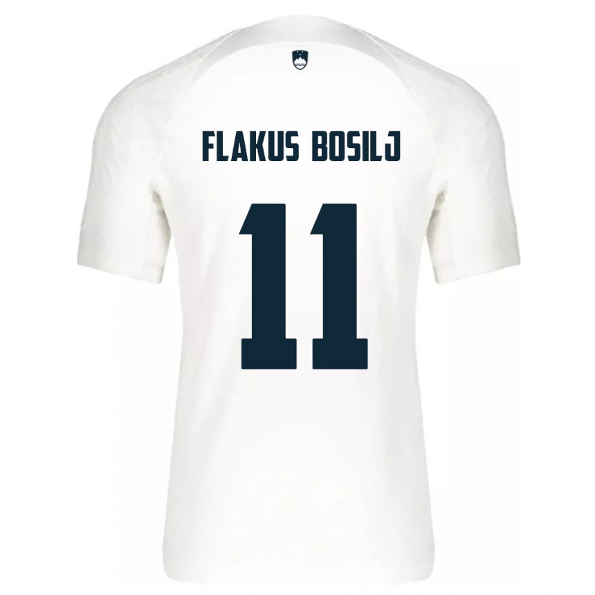 Kids Football Slovenia David Flakus Bosilj #11 White Home Jersey 24-26 T-Shirt Nz